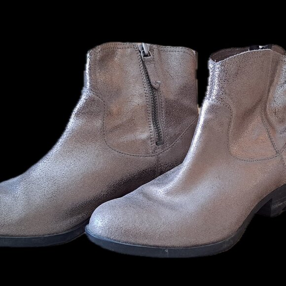 SIZE 10 Eye-catcher Sorel leather glitter ankle boots - Picture 3 of 6